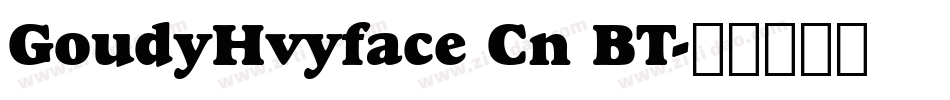 GoudyHvyface Cn BT字体转换